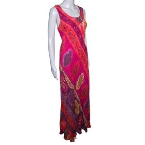90s Boho Paisley Maxi Dress